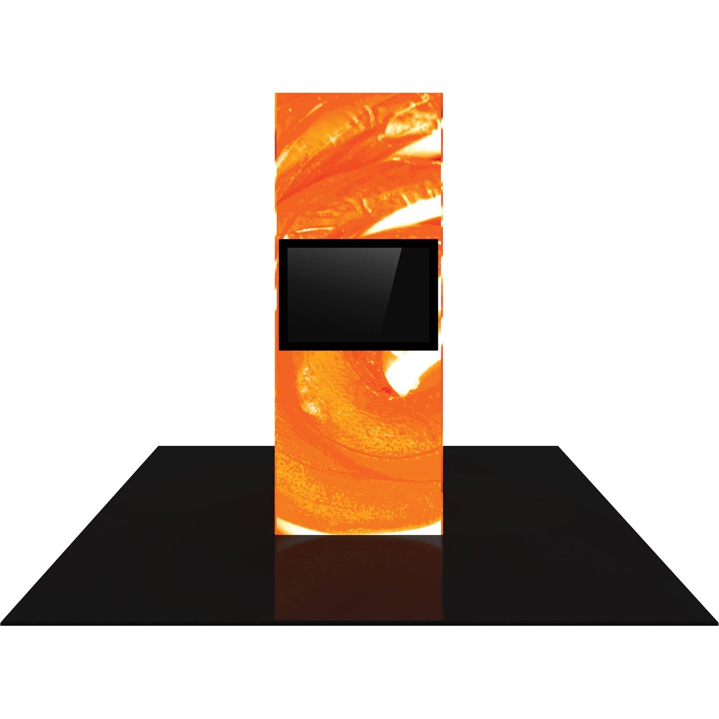 Back View of Vector Frame™ Modular Backlit Monitor Tower 01.