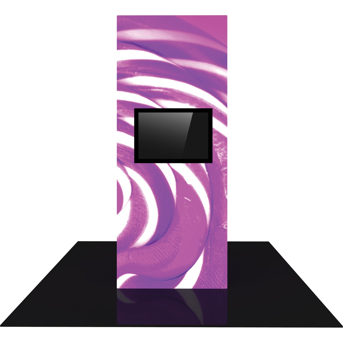 Front View of Vector Frame™ Modular Backlit Monitor Tower 04.