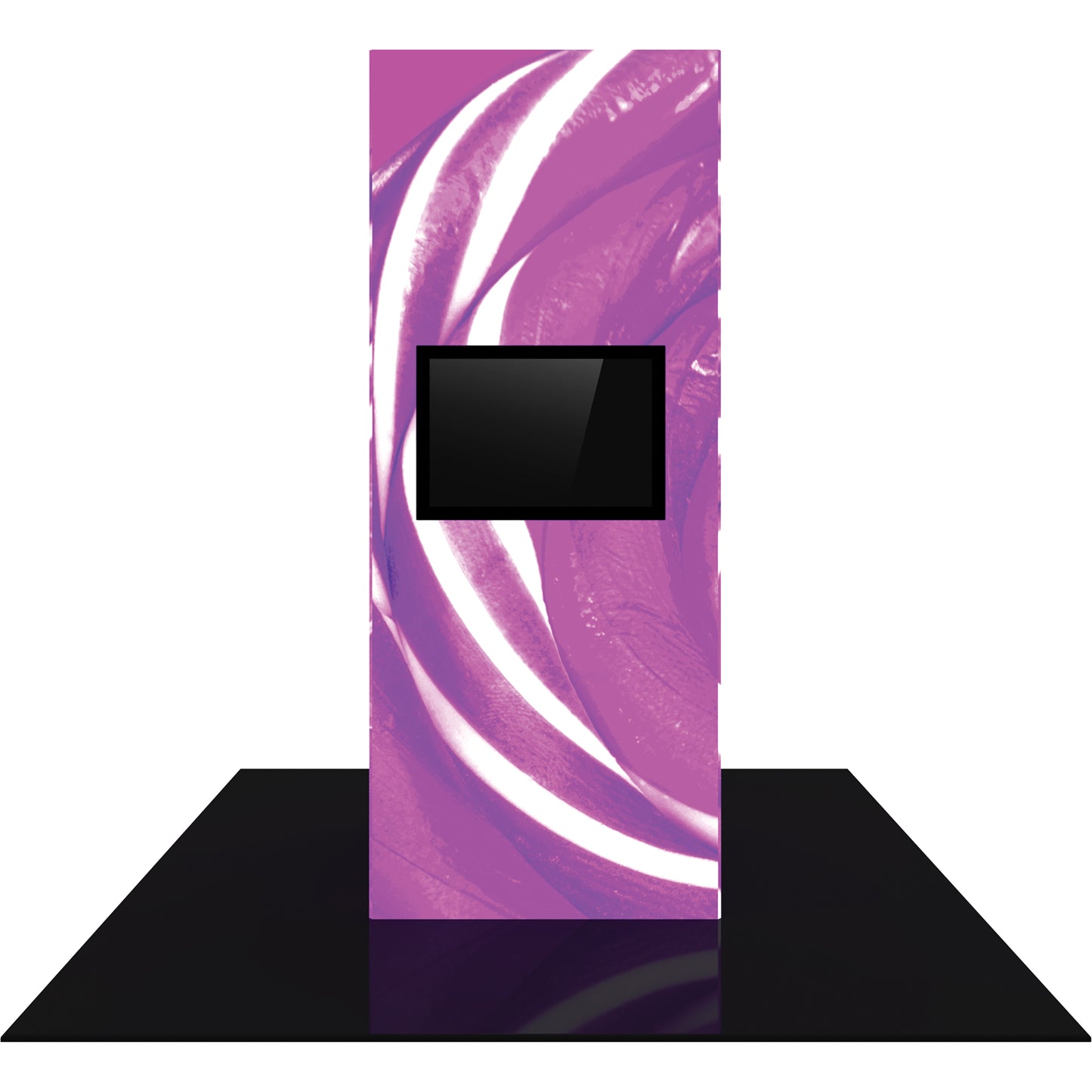 Back View of Vector Frame™ Modular Backlit Monitor Tower 04.