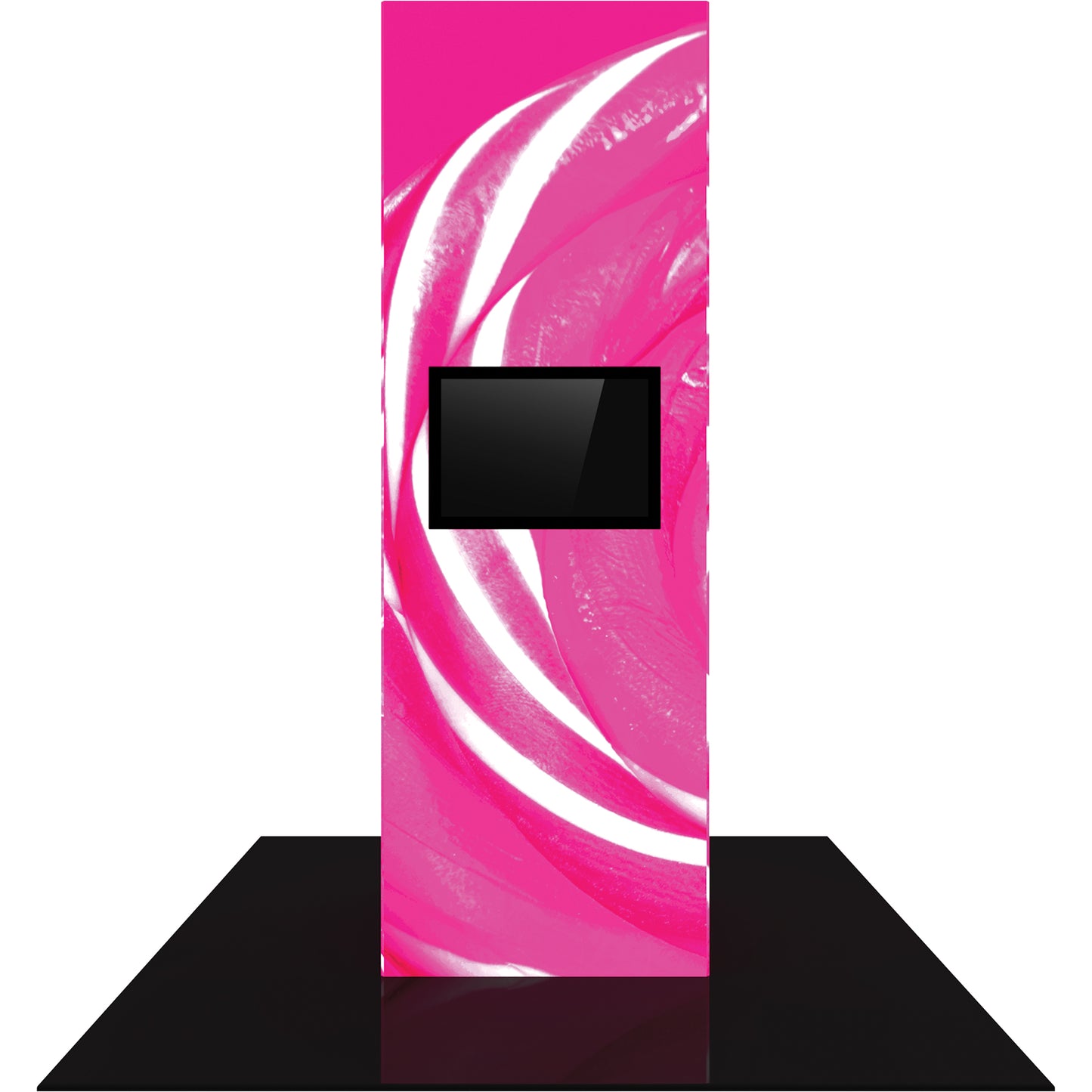 Back View of Vector Frame™ Modular Backlit Monitor Tower 06.