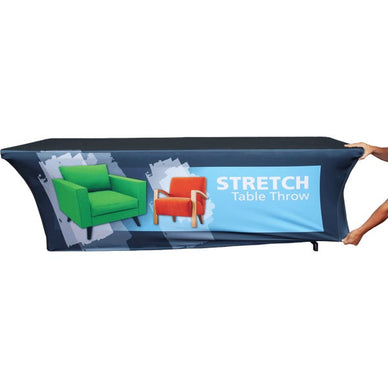 Custom Print Stretch Table Cover with Logo & Graphics · Wrinkle-Free