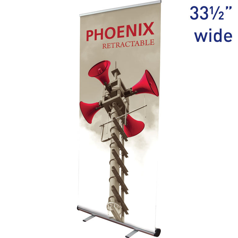 Phoenix™ Retractable Banner Stand · 33½″ wide