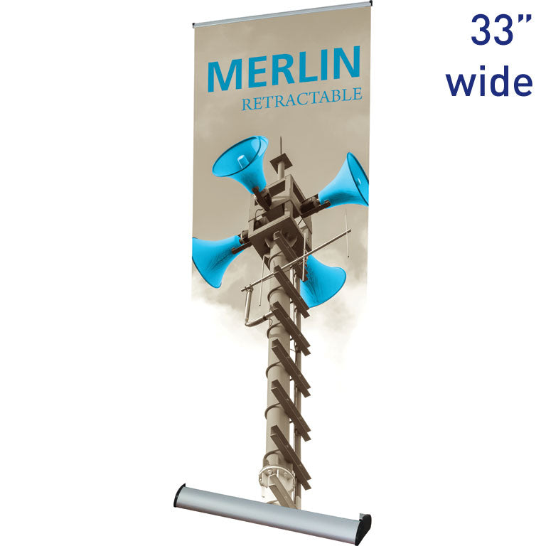 Merlin™ Retractable Banner Stand · 33″ wide