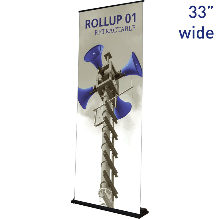 Rollup™ Retractable Banner Stand · 32⅞″ wide