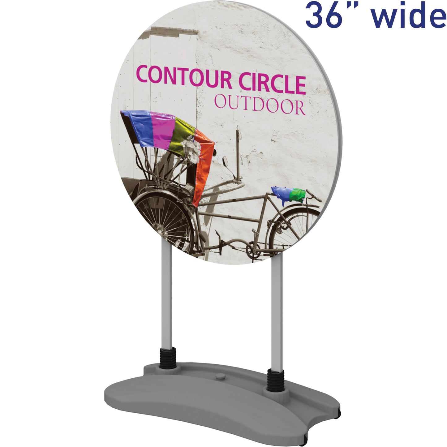 Contour™ CIRCLE-Shaped Indoor/Outdoor Sign