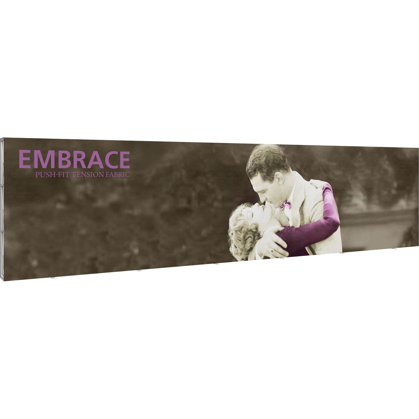 Embrace™ Tension Fabric Display · 30′ wide × 7½′ tall