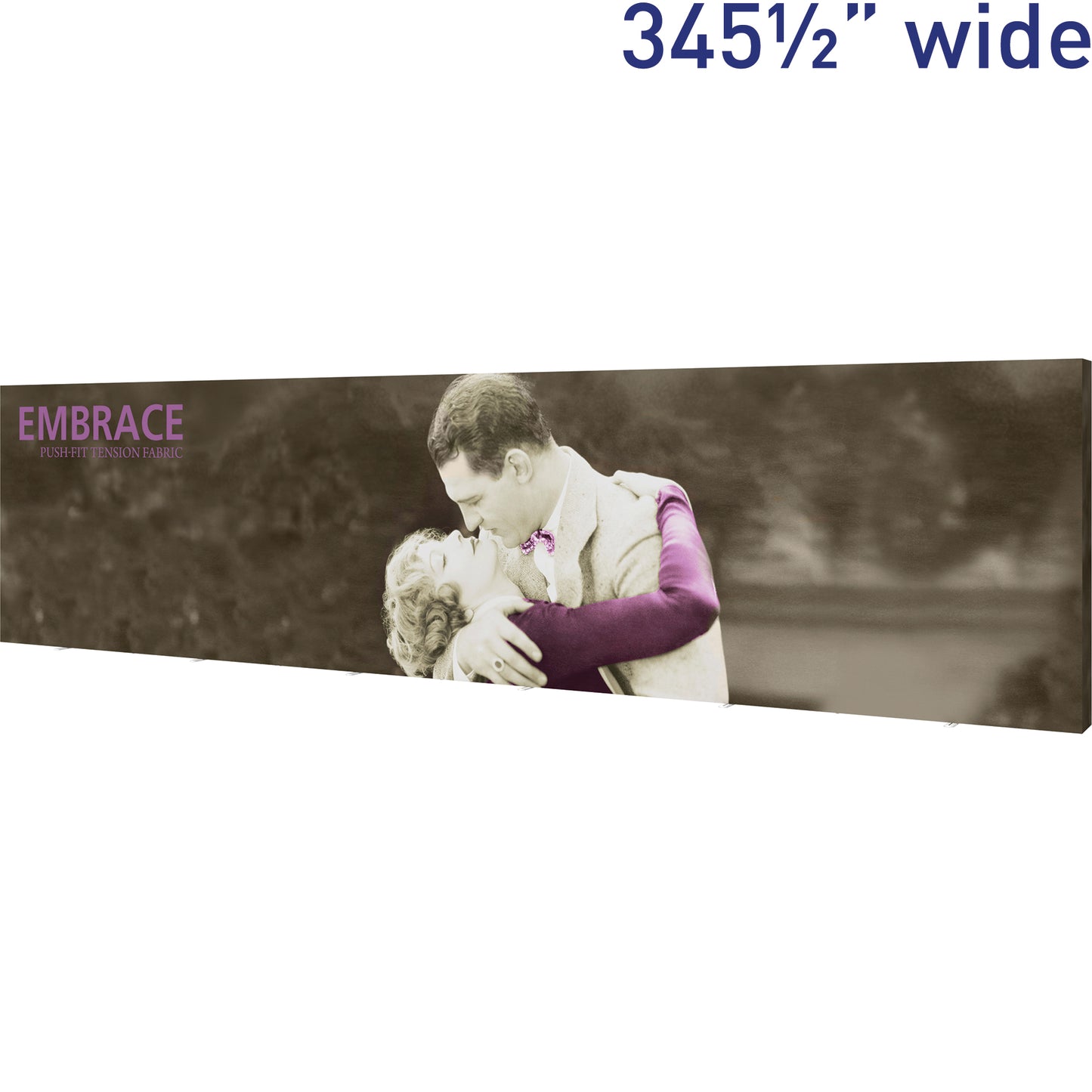 Embrace™ Tension Fabric Display · 30′ wide × 7½′ tall