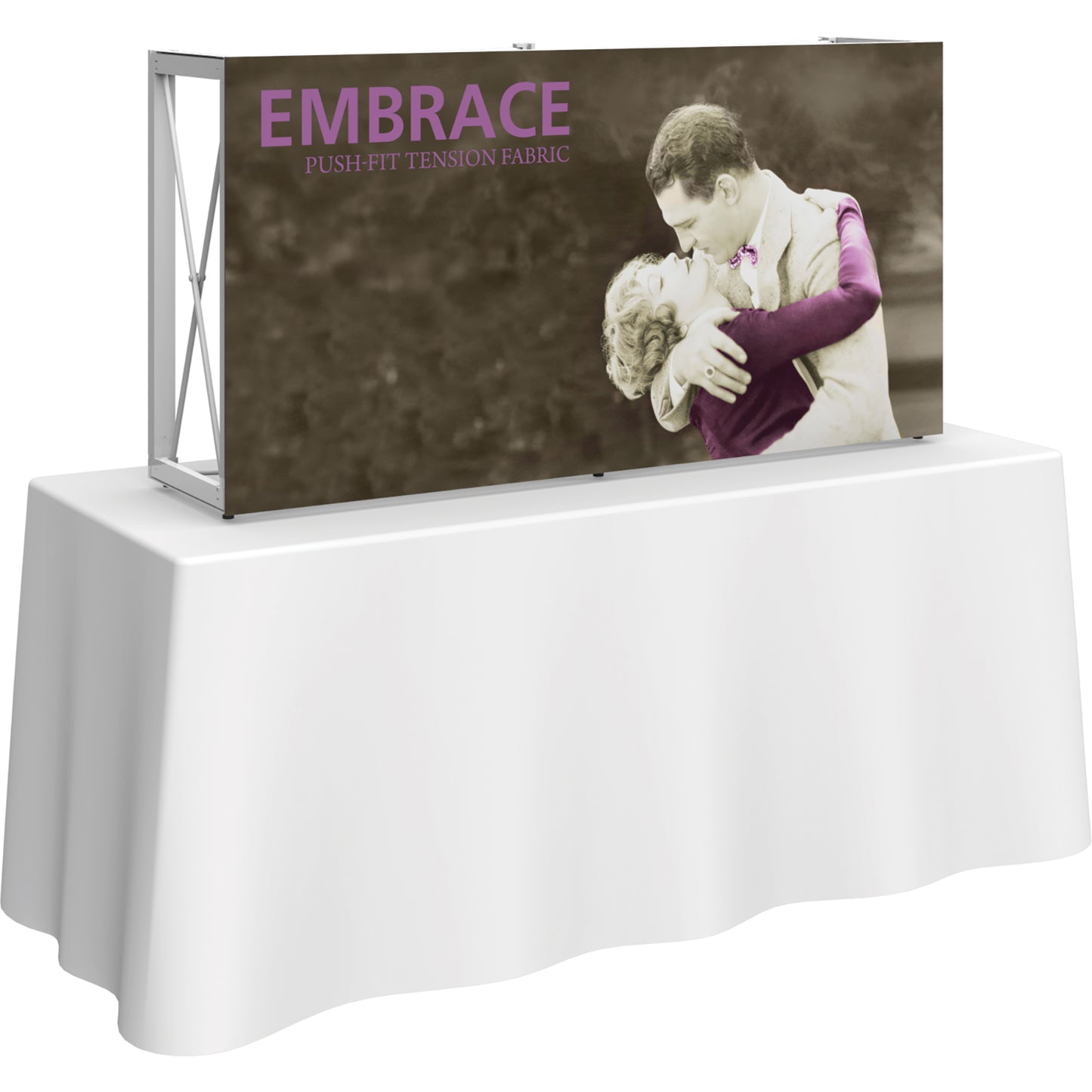 Embrace™ Tabletop Display · 5′ wide × 2½′ tall