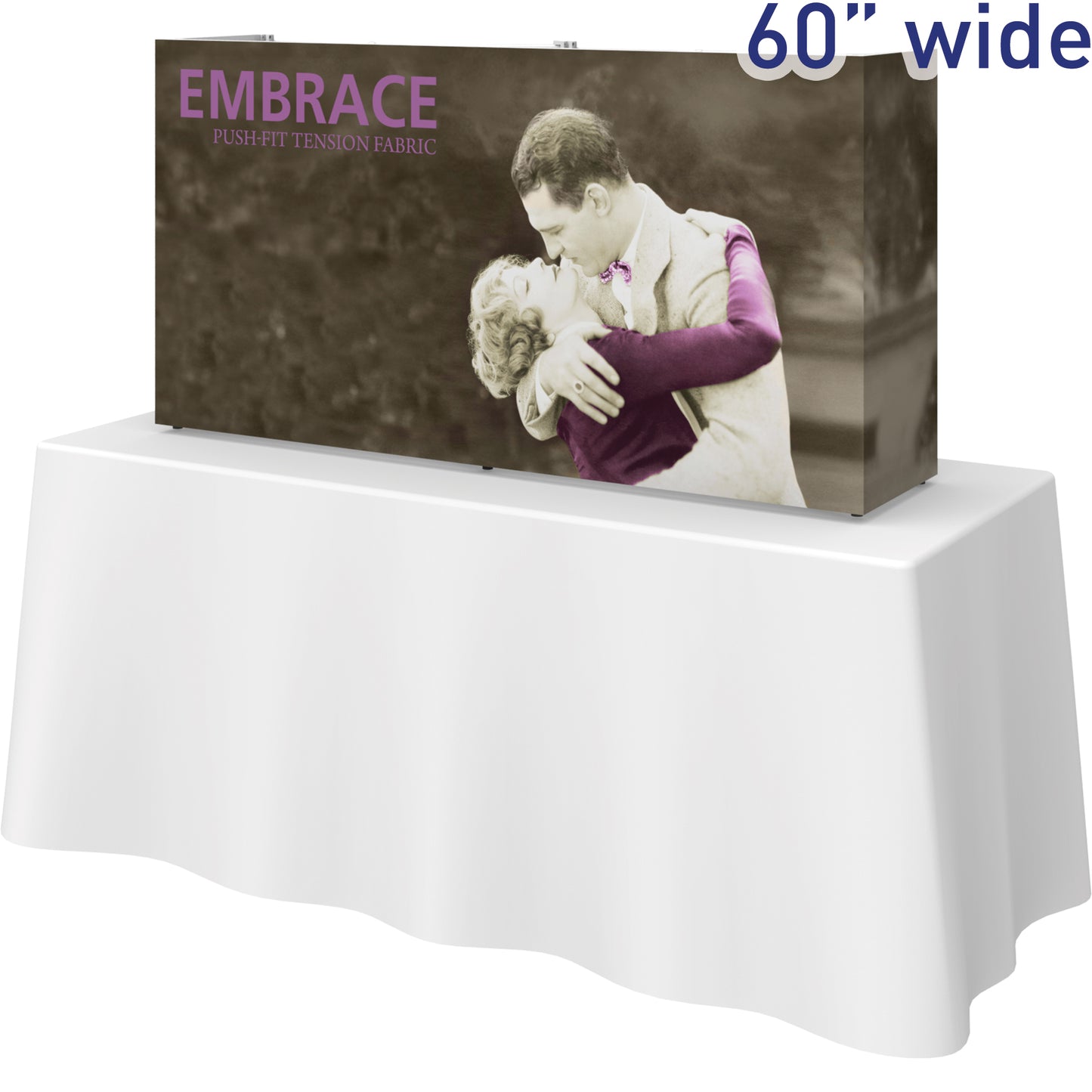 Embrace™ Tabletop Display · 5′ wide × 2½′ tall