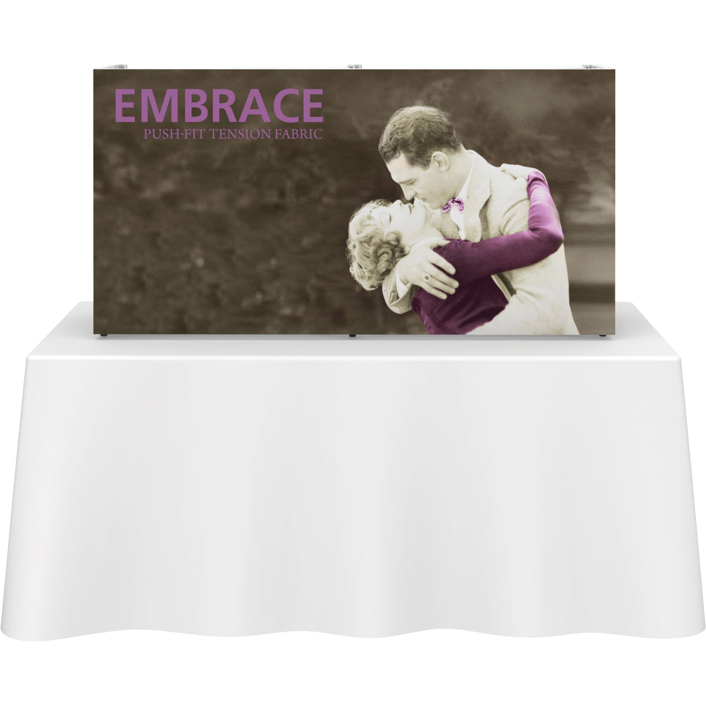 Embrace™ Tabletop Display · 5′ wide × 2½′ tall