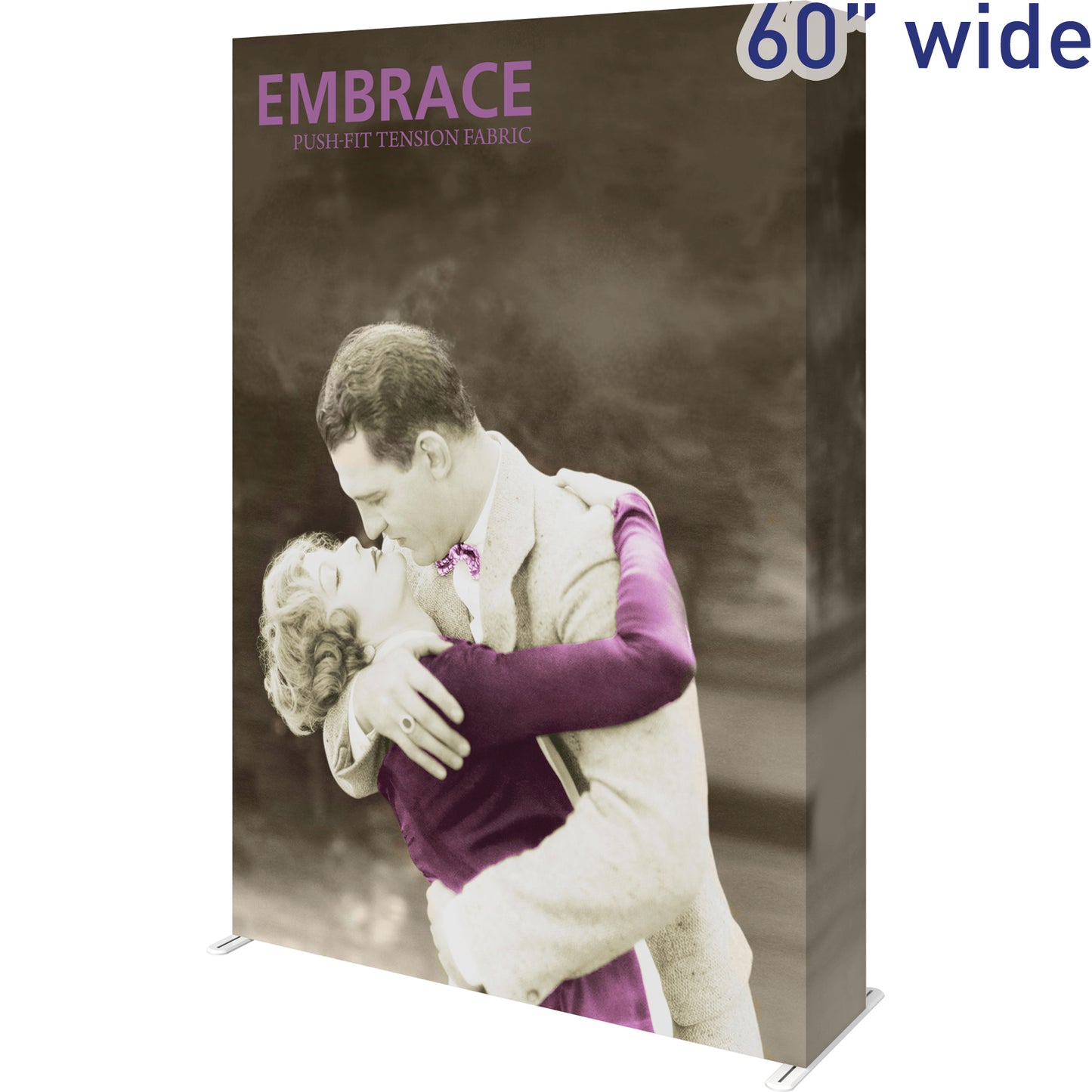 Embrace™ Tension Fabric Display · 5′ wide × 7½′ tall