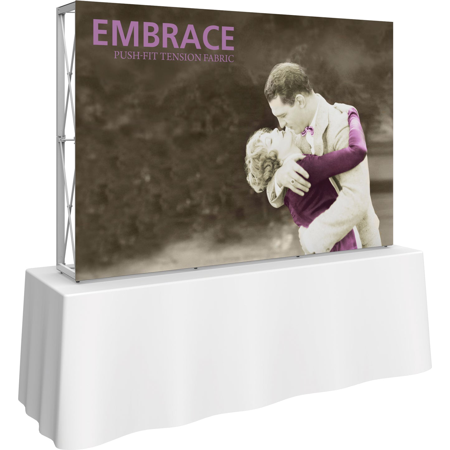 Embrace™ Tabletop Display · 7½′ wide × 5′ tall