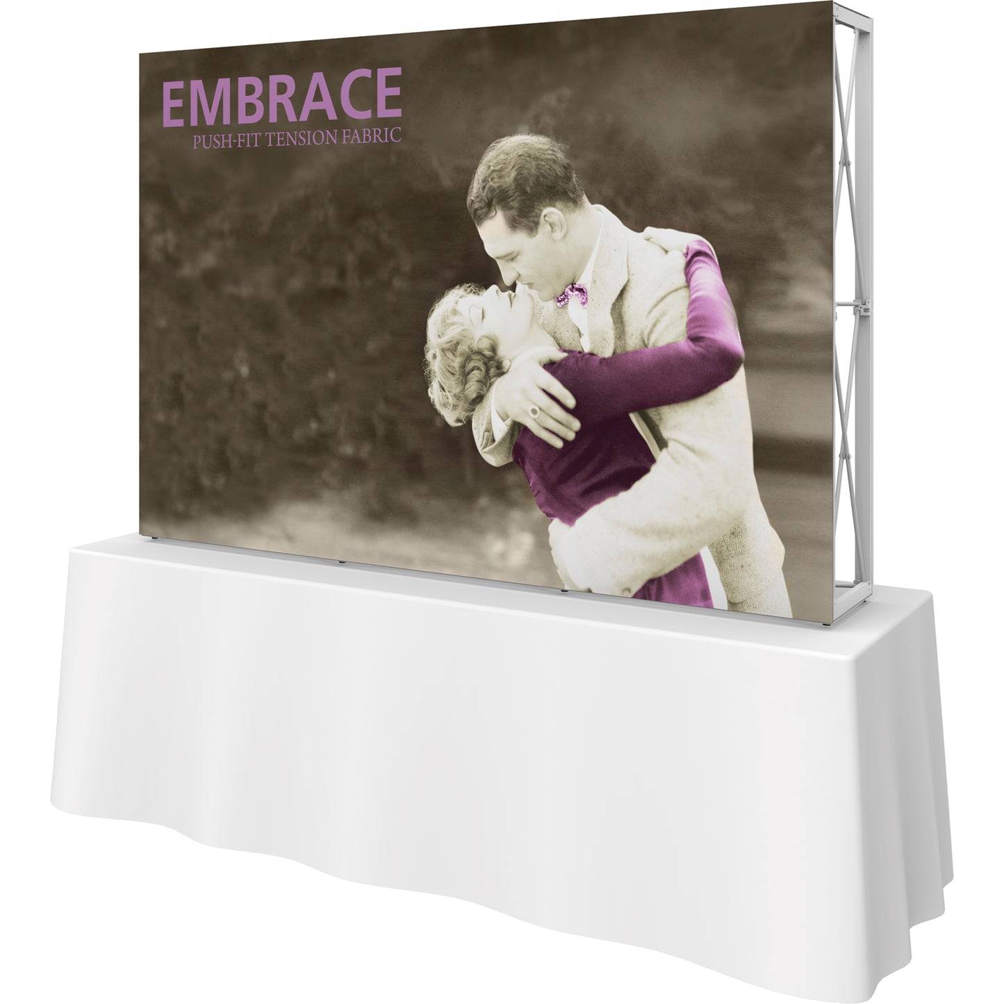 Embrace™ Tabletop Display · 7½′ wide × 5′ tall