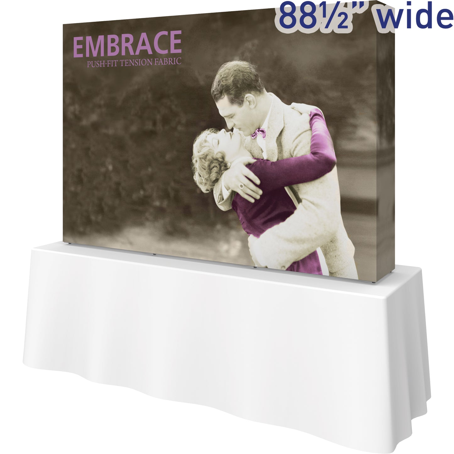 Embrace™ Tabletop Display · 7½′ wide × 5′ tall