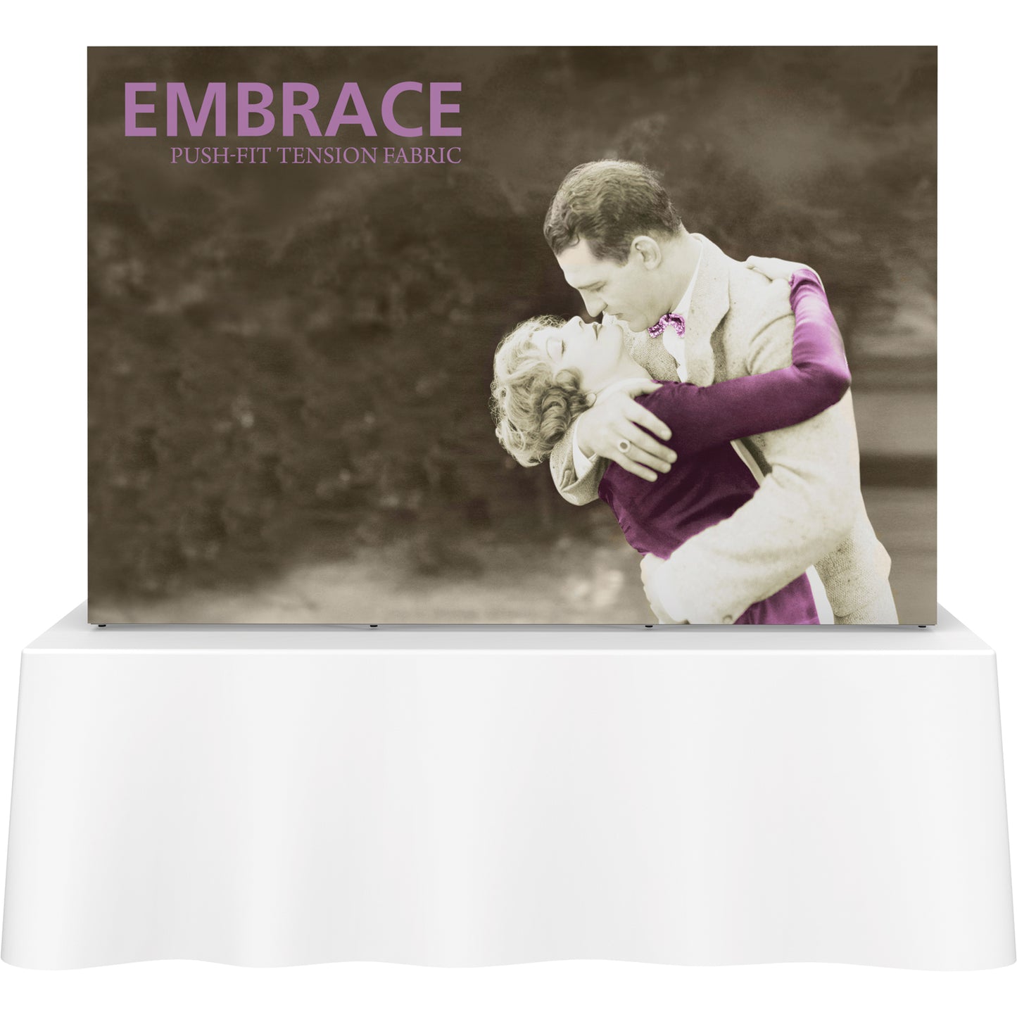 Embrace™ Tabletop Display · 7½′ wide × 5′ tall