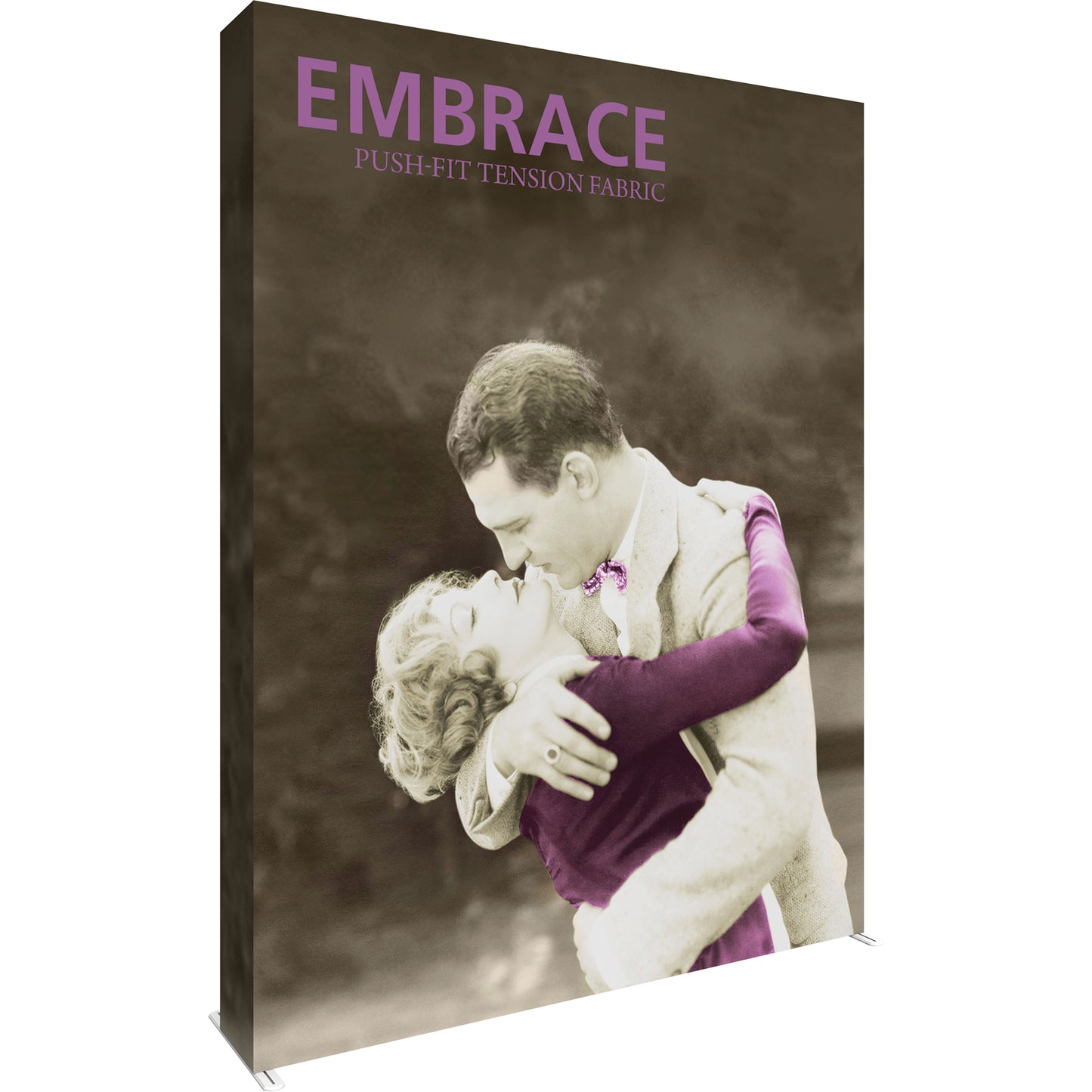 Embrace™ Tension Fabric Display · 7½′ wide × 10′ tall