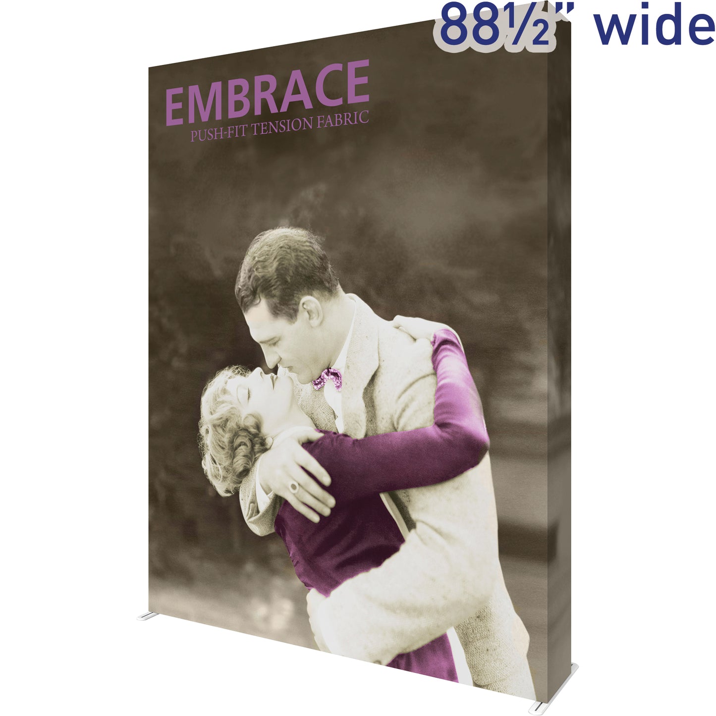 Embrace™ Tension Fabric Display · 7½′ wide × 10′ tall