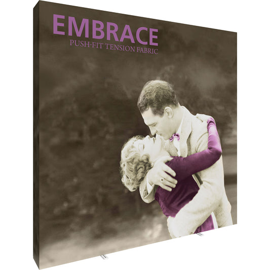 Embrace™ Tension Fabric Display · 10′ wide × 10′ tall