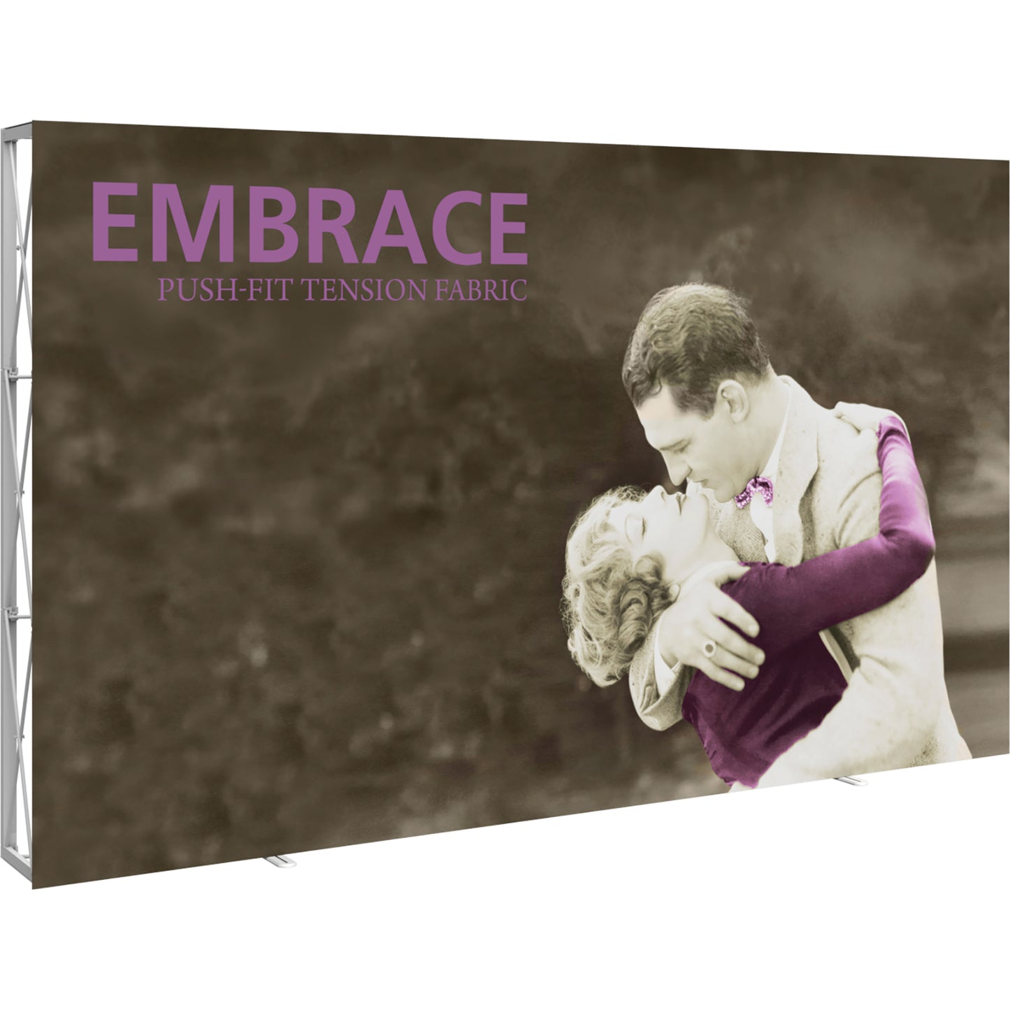 Embrace™ Tension Fabric Display · 12¼′ wide × 7½′ tall