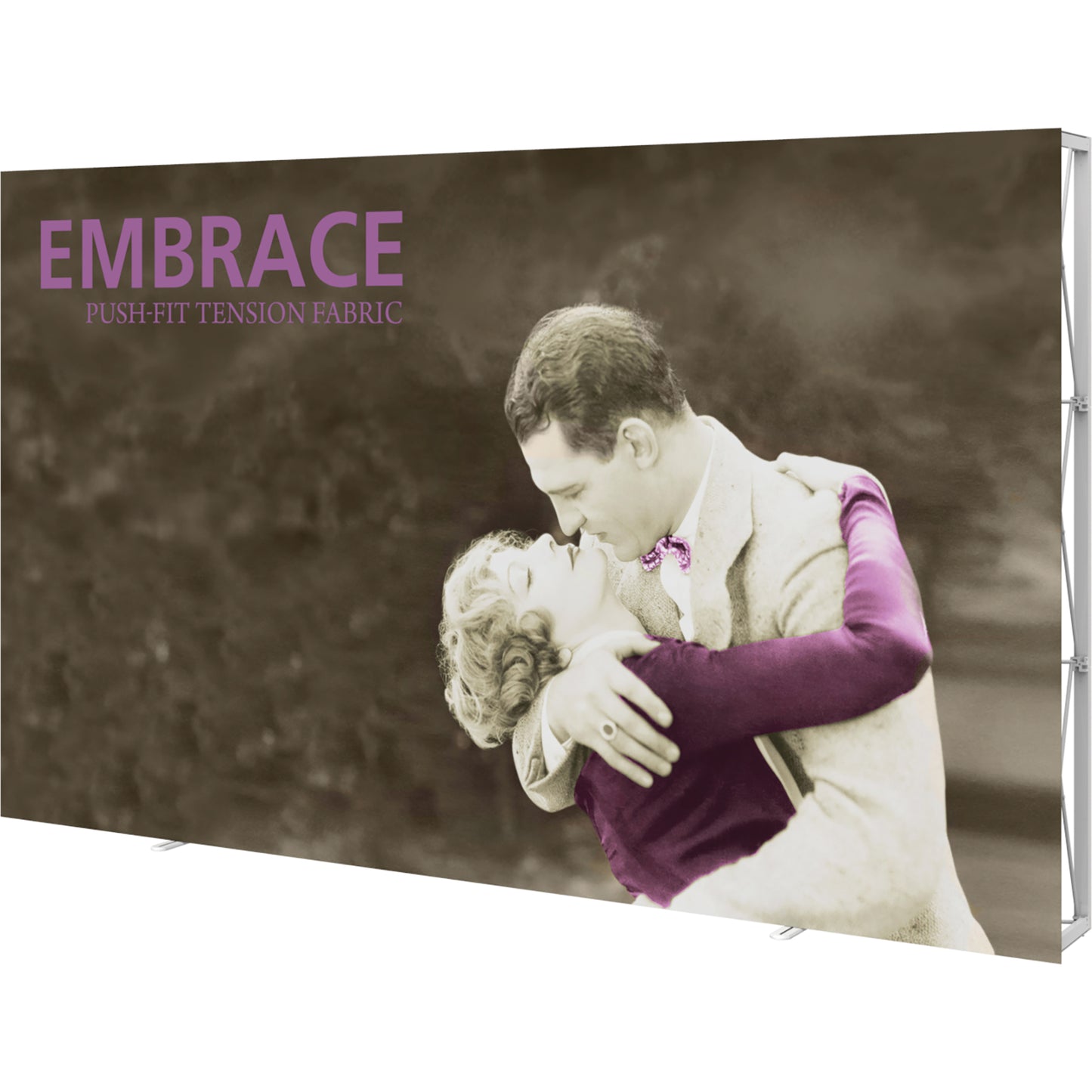 Embrace™ Tension Fabric Display · 12¼′ wide × 7½′ tall