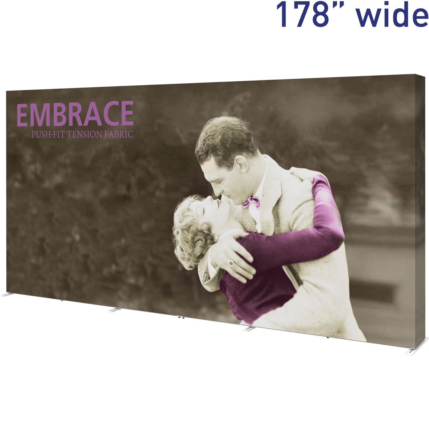 Embrace™ Tension Fabric Display · 15′ wide × 7½′ tall