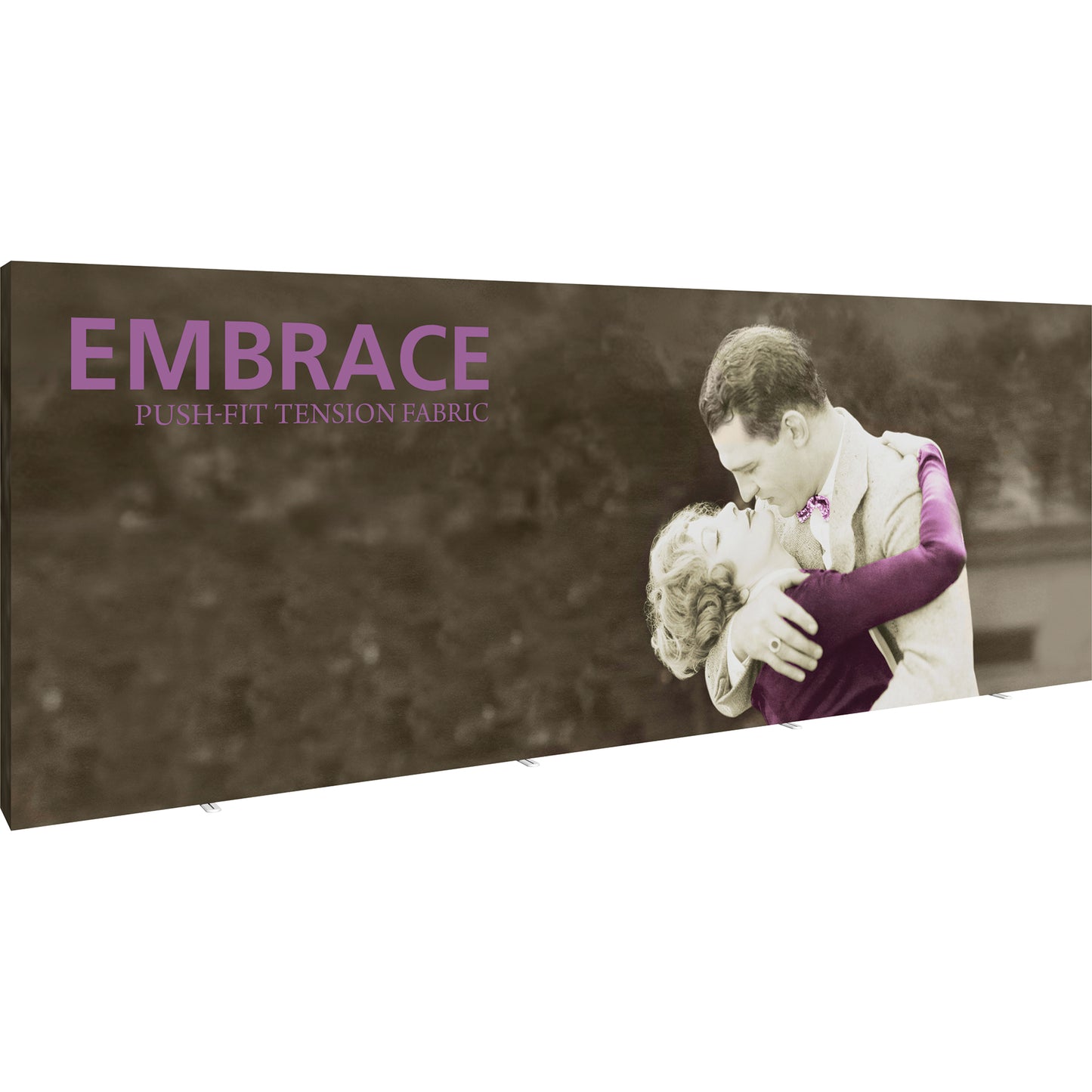 Embrace™ Tension Fabric Display · 20′ wide × 7½′ tall