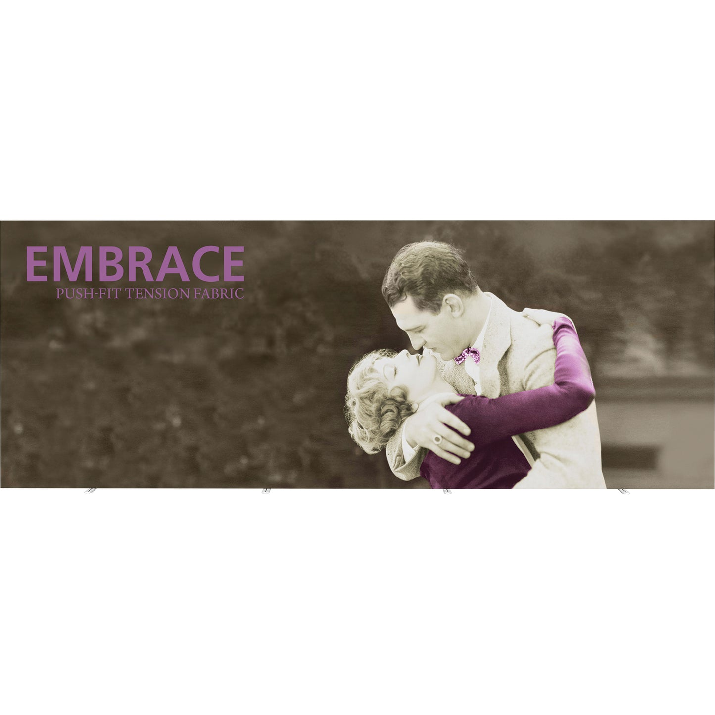 Embrace™ Tension Fabric Display · 20′ wide × 7½′ tall