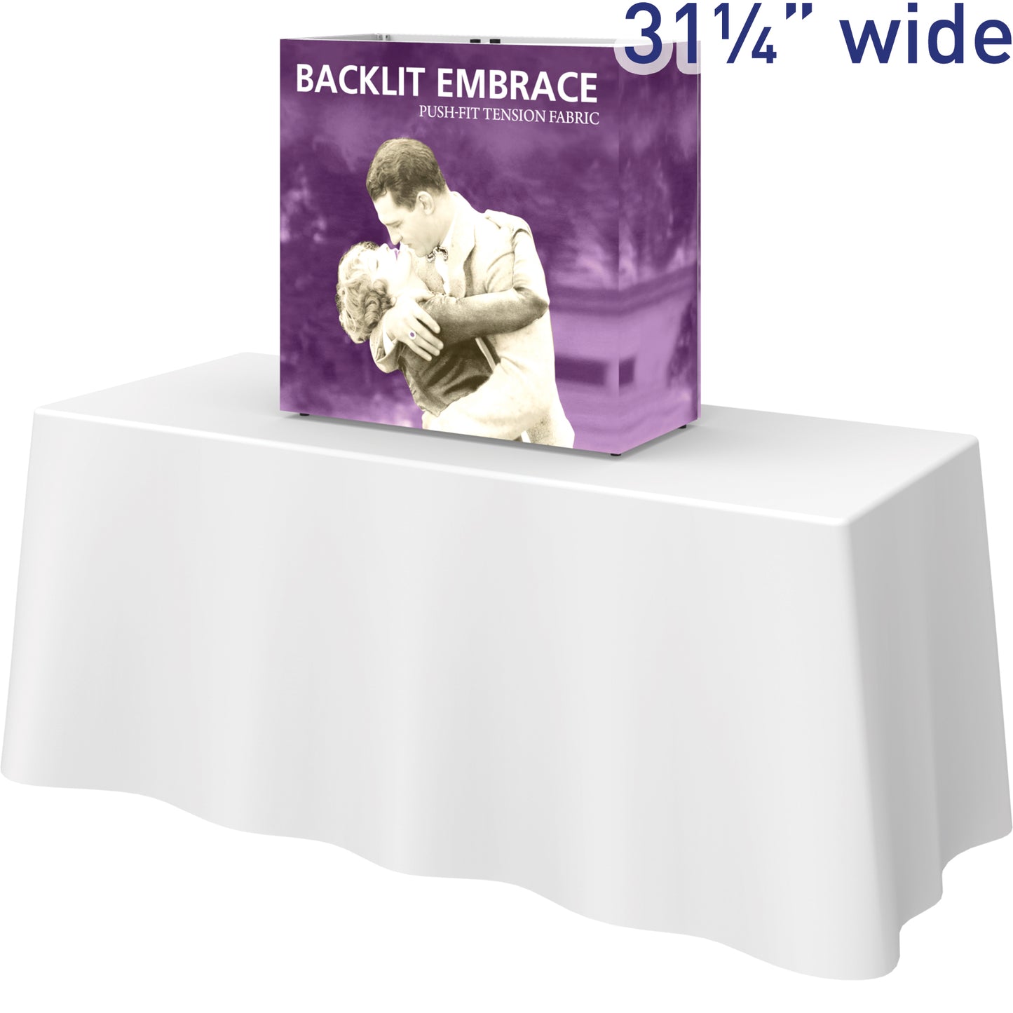 Embrace™ Tabletop Display · 2½′ wide × 2½′ tall (BACKLIT)