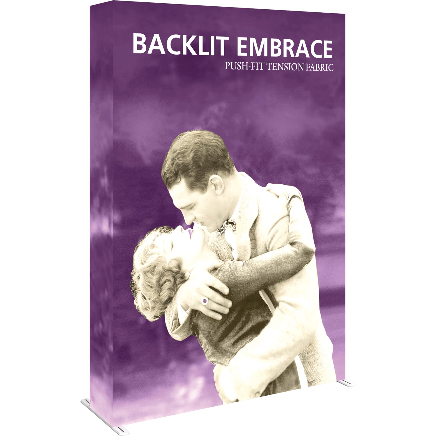 Embrace™ Tension Fabric Display · 5′ wide × 7½′ tall (BACKLIT)