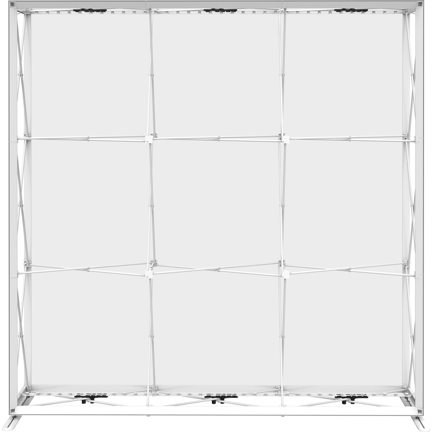 Embrace™ Tension Fabric Display · 7½′ wide × 7½′ tall (BACKLIT)