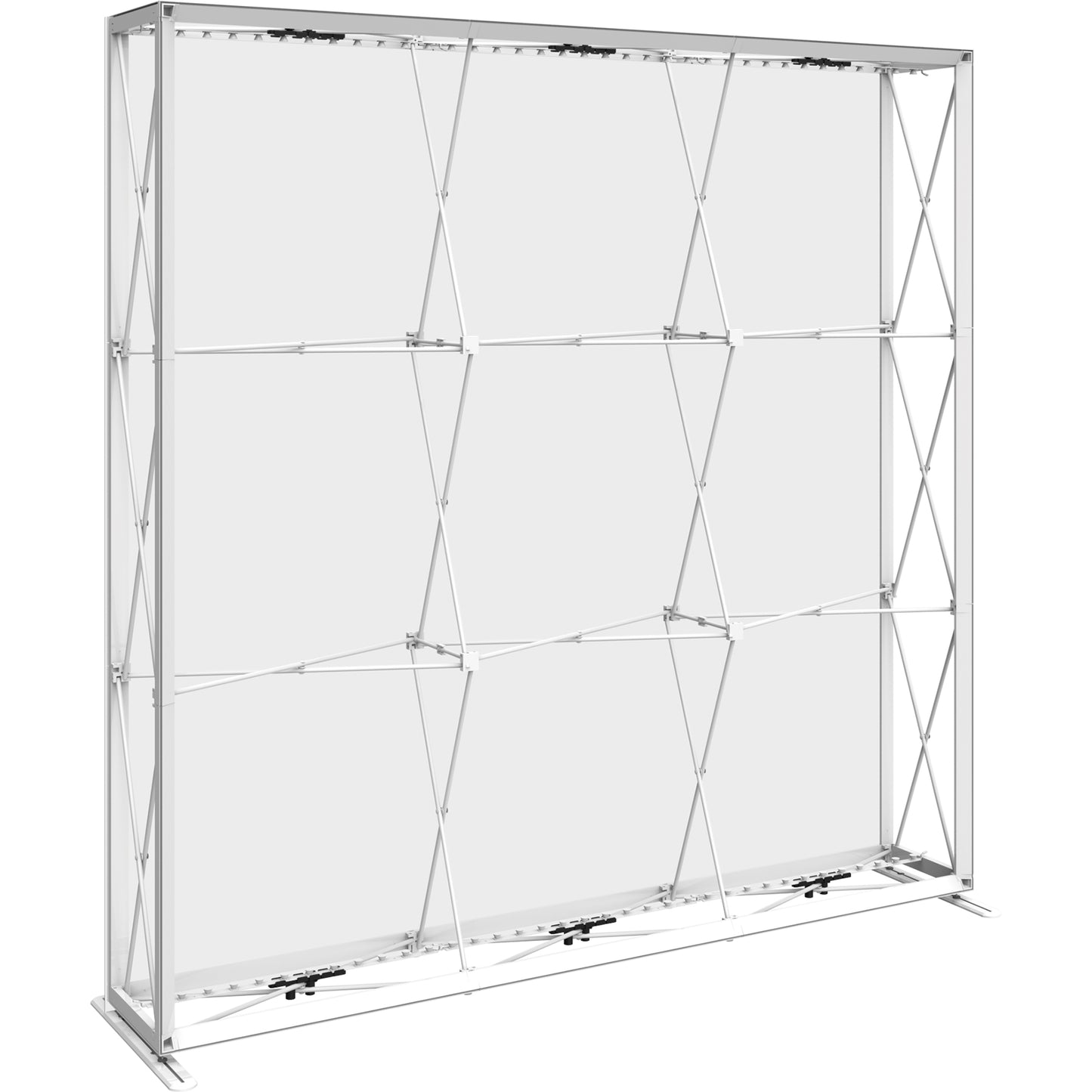 Embrace™ Tension Fabric Display · 7½′ wide × 7½′ tall (BACKLIT)