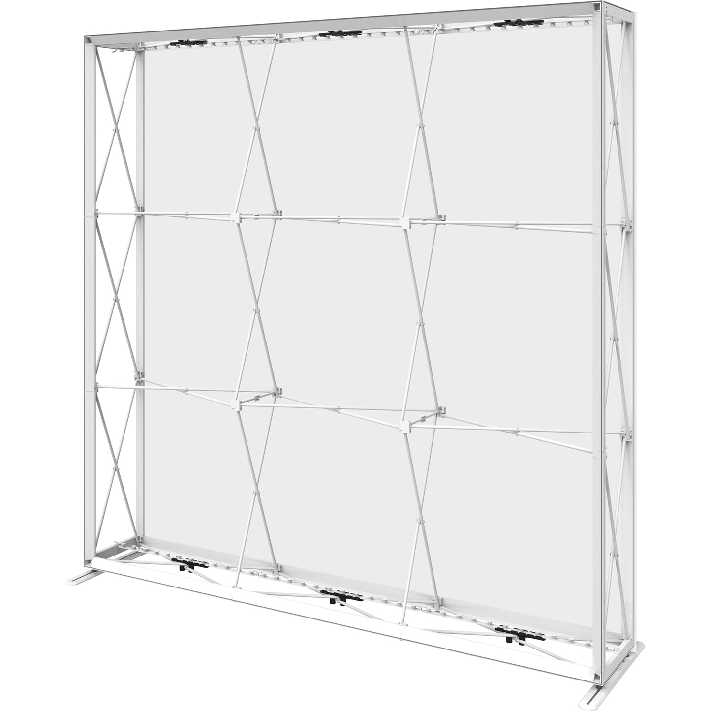 Embrace™ Tension Fabric Display · 7½′ wide × 7½′ tall (BACKLIT)