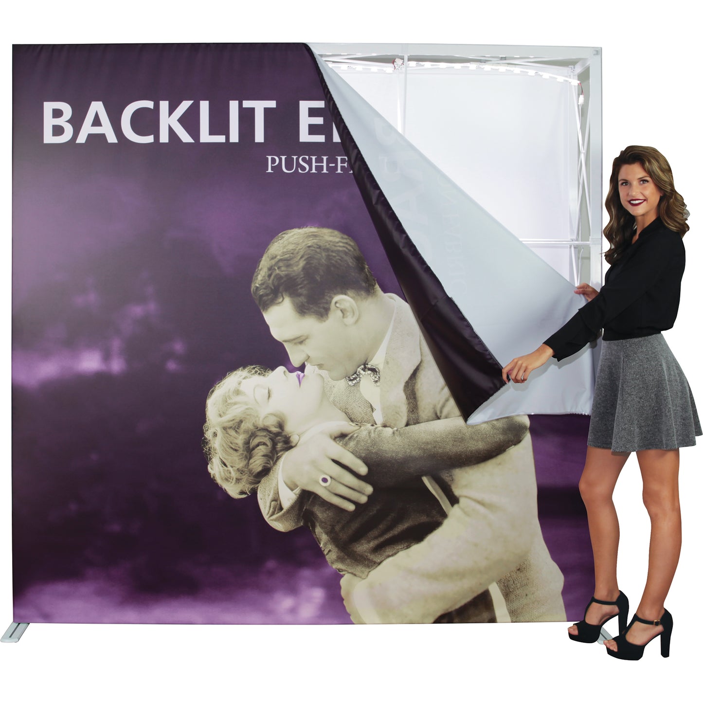 Embrace™ Tabletop Display · 2½′ wide × 2½′ tall (BACKLIT)