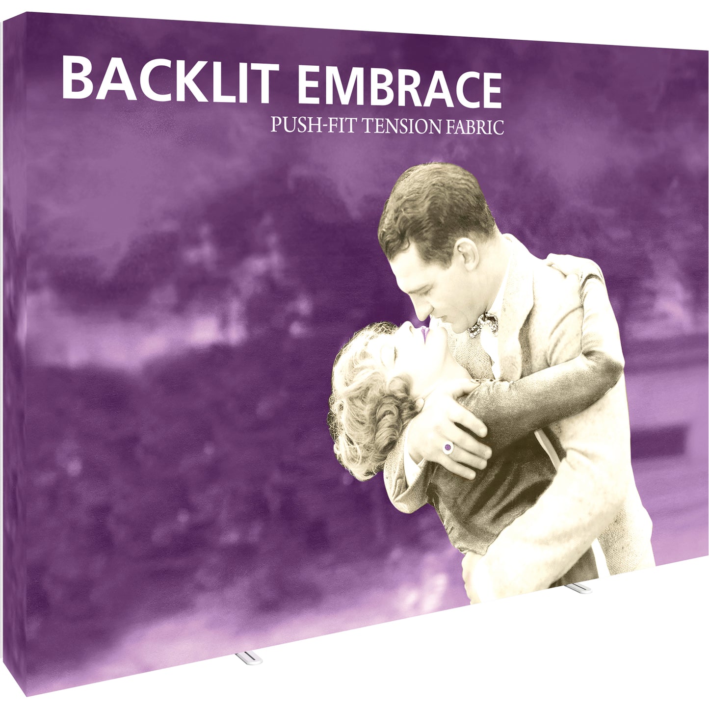 Embrace™ Tension Fabric Display · 10′ wide × 7½′ tall (BACKLIT)