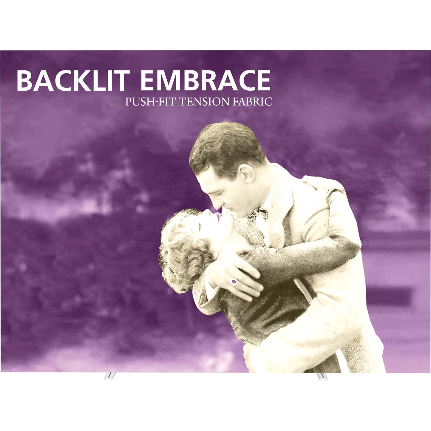 Embrace™ Tension Fabric Display · 10′ wide × 7½′ tall (BACKLIT)