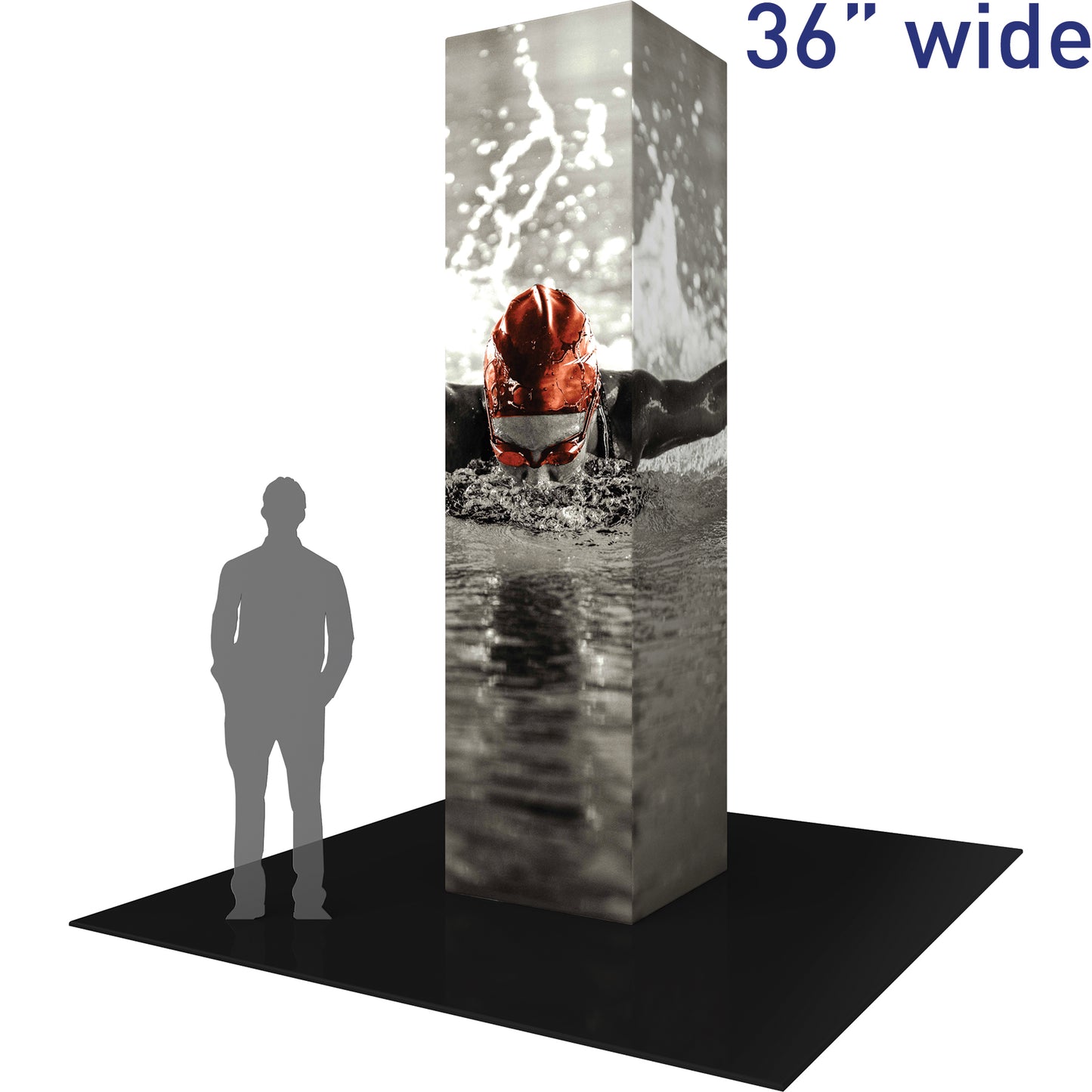 Formulate® 4-Sided Tower Display · 3′ wide × 12′ tall