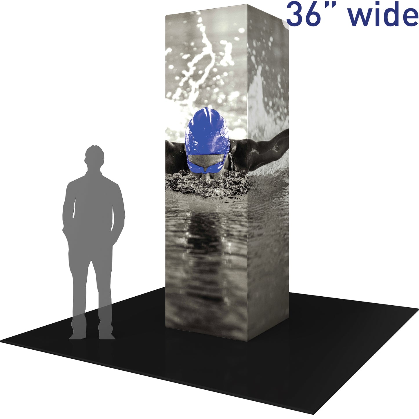 Formulate® 4-Sided Tower Display · 3′ wide × 10′ tall