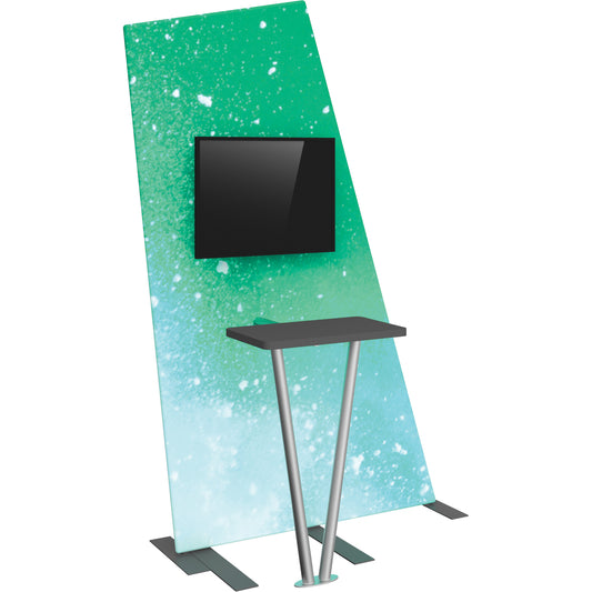 Angled view of Formulate™ Kiosk 02 (monitor not included).