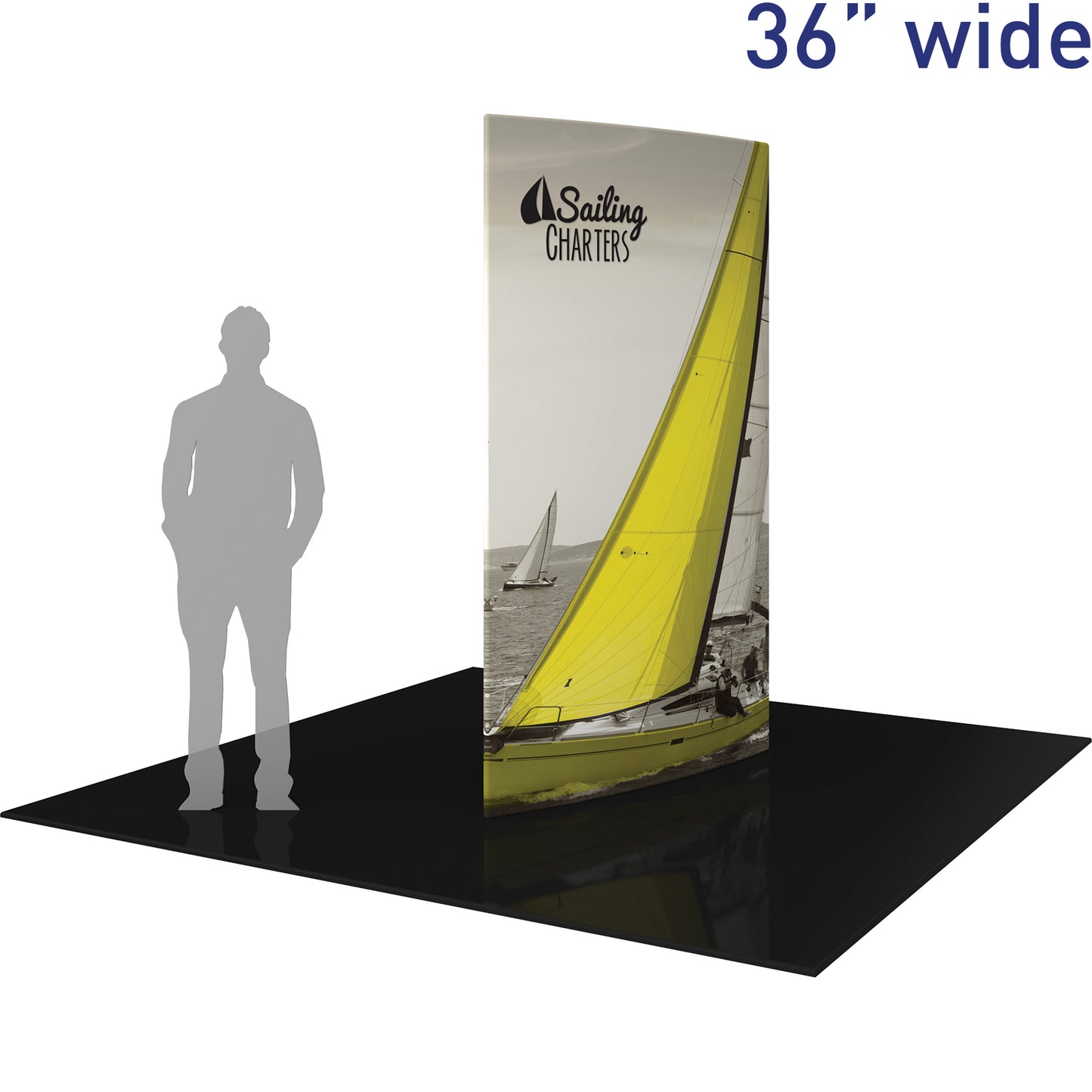 Formulate® Shield Tower Display · 3′ wide × 8′ tall