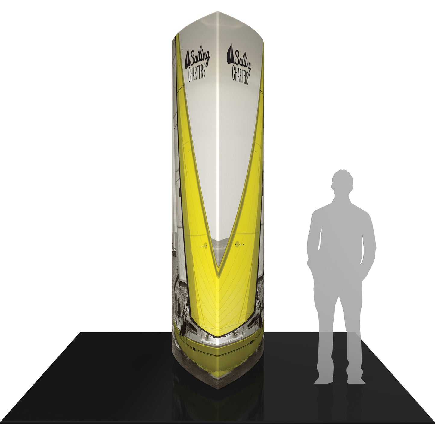 Formulate® Shield Tower Display · 3′ wide × 10′ tall