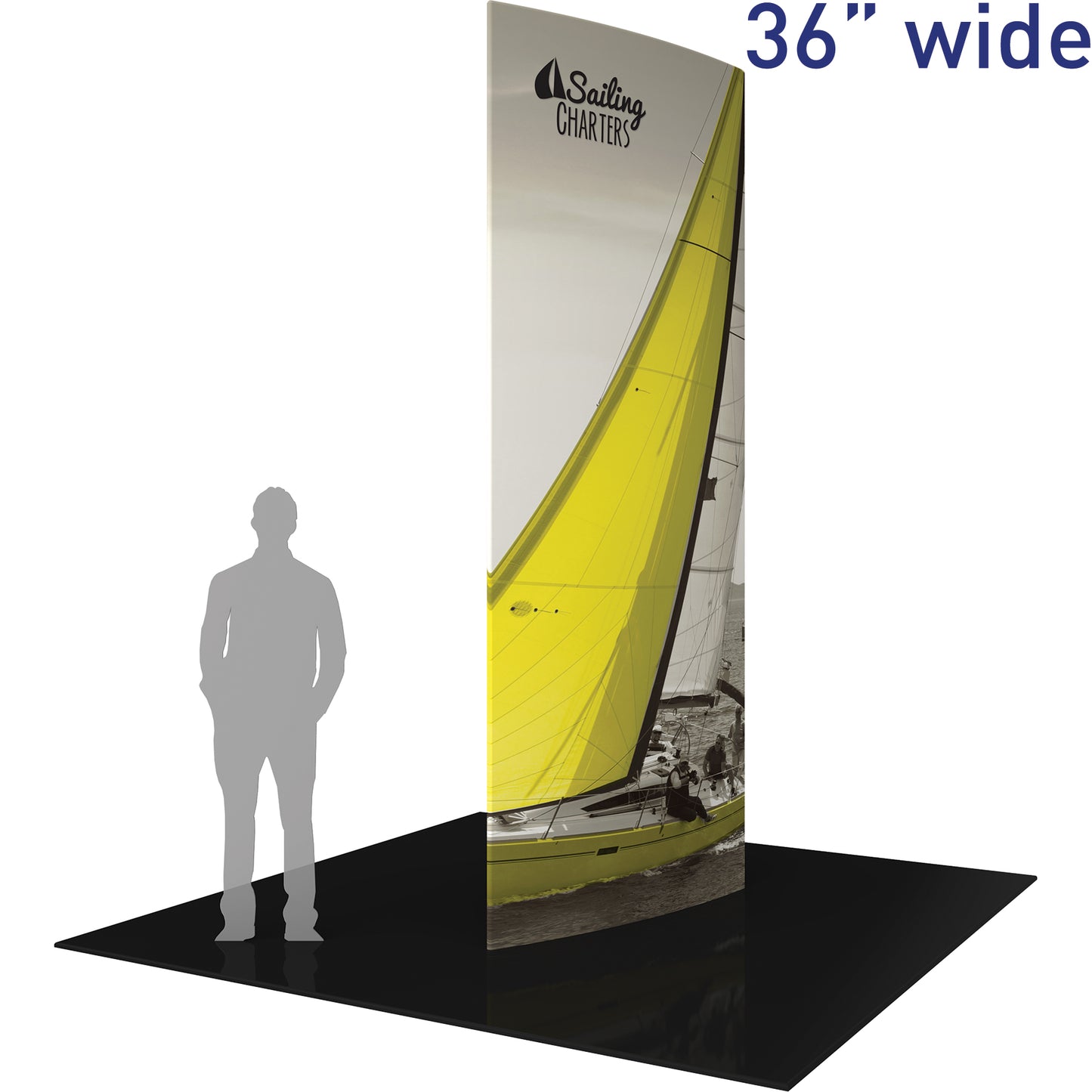 Formulate® Shield Tower Display · 3′ wide × 12′ tall