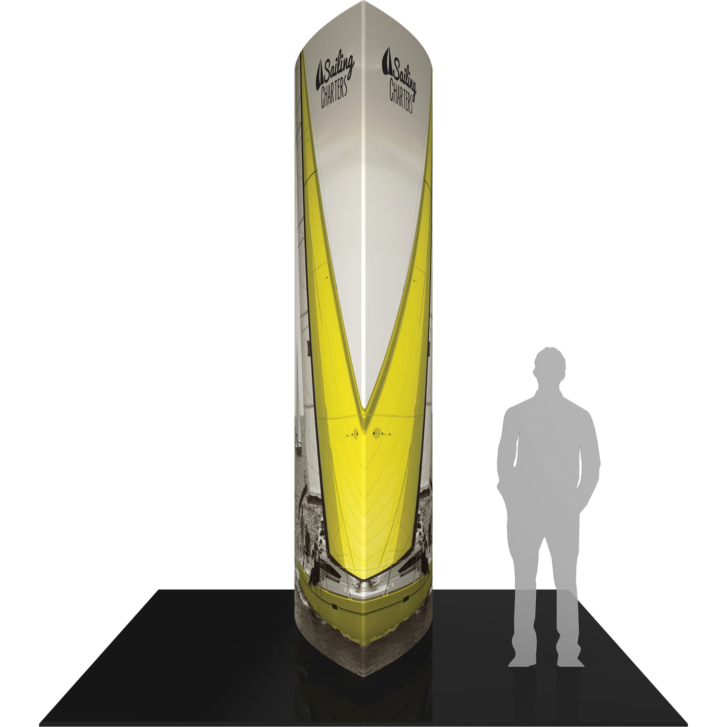 Formulate® Shield Tower Display · 3′ wide × 12′ tall