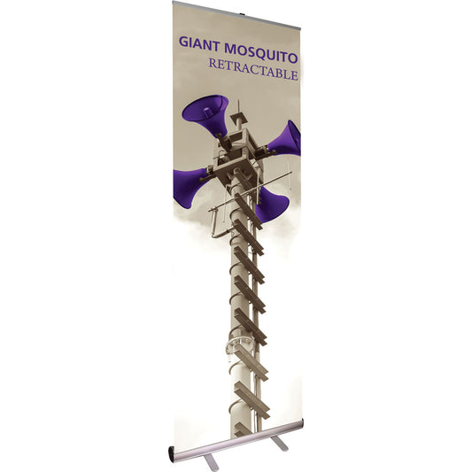 Giant Mosquito™ Retractable Banner Stand · 36″ wide, 10′ tall