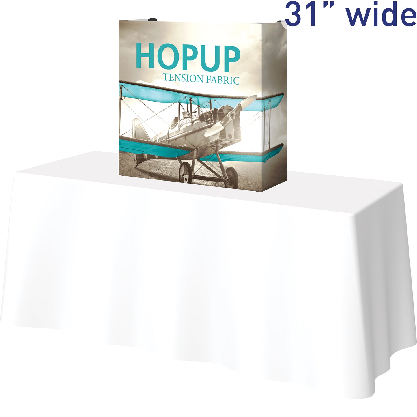 Hopup™ Tabletop Display, Straight · 2½′w × 2½′h