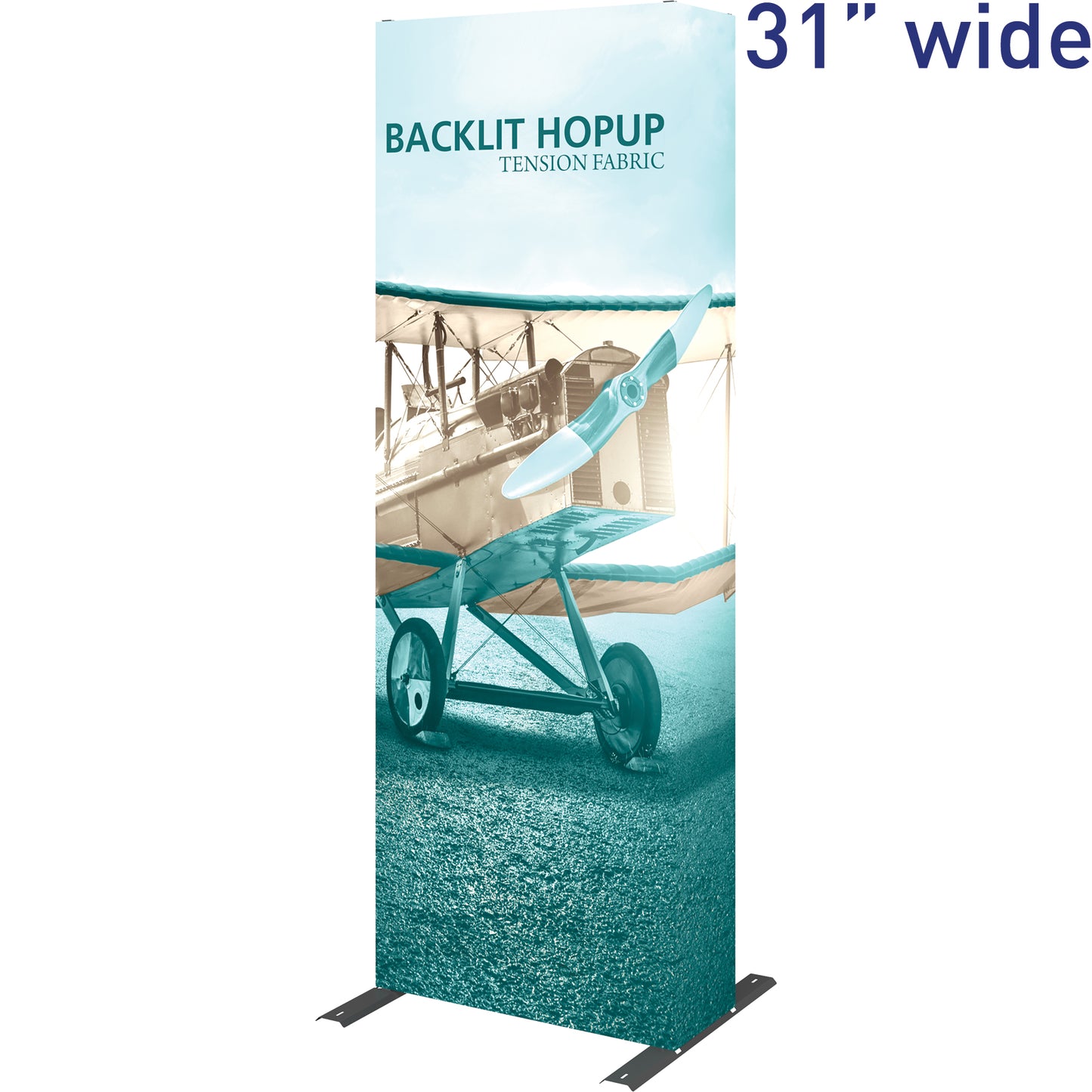 Hopup™ Pop-Up Display Tower · 2½′w × 7½′h (BACKLIT)