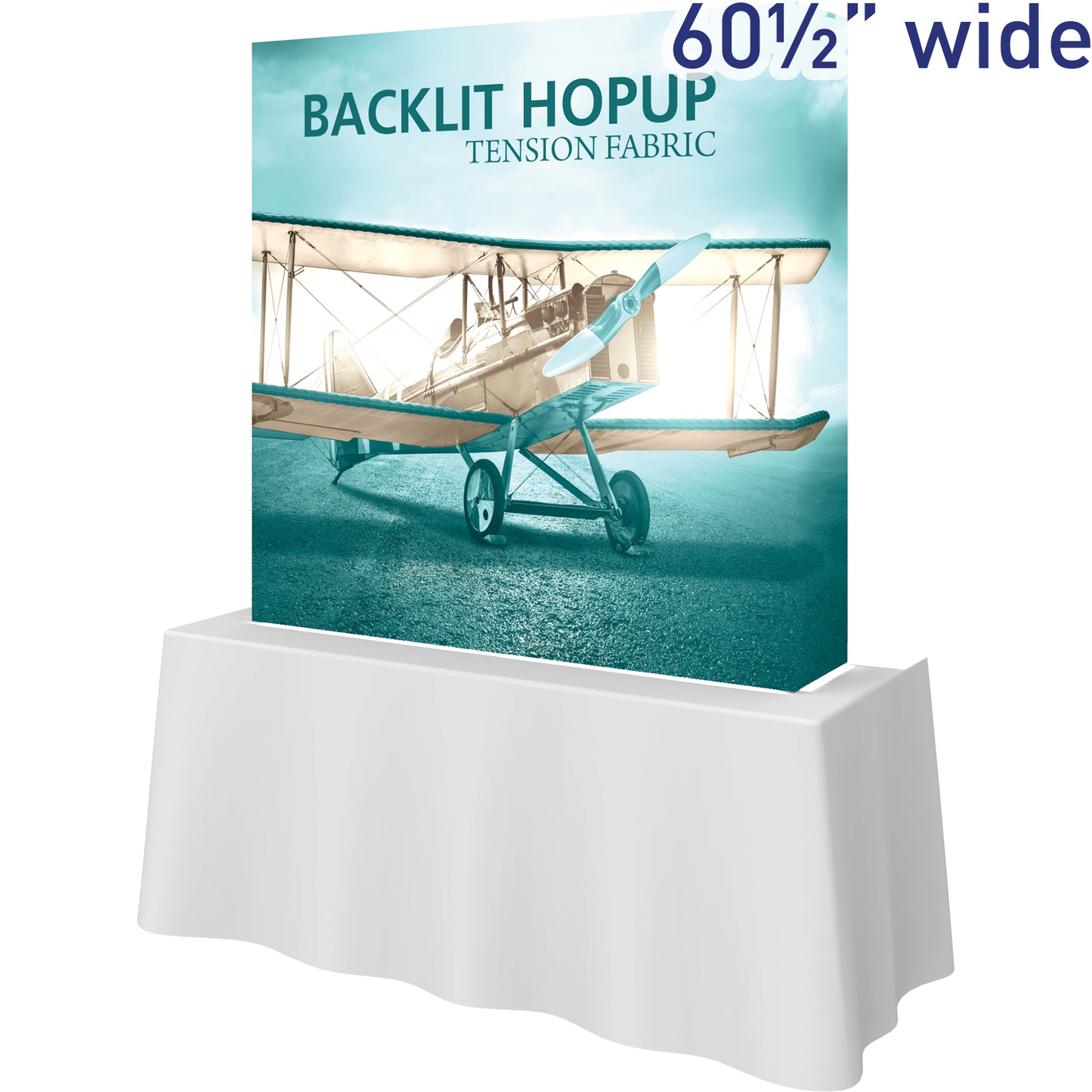 Replacement Graphic for 5′ × 5′ Straight Tabletop (BACKLIT)