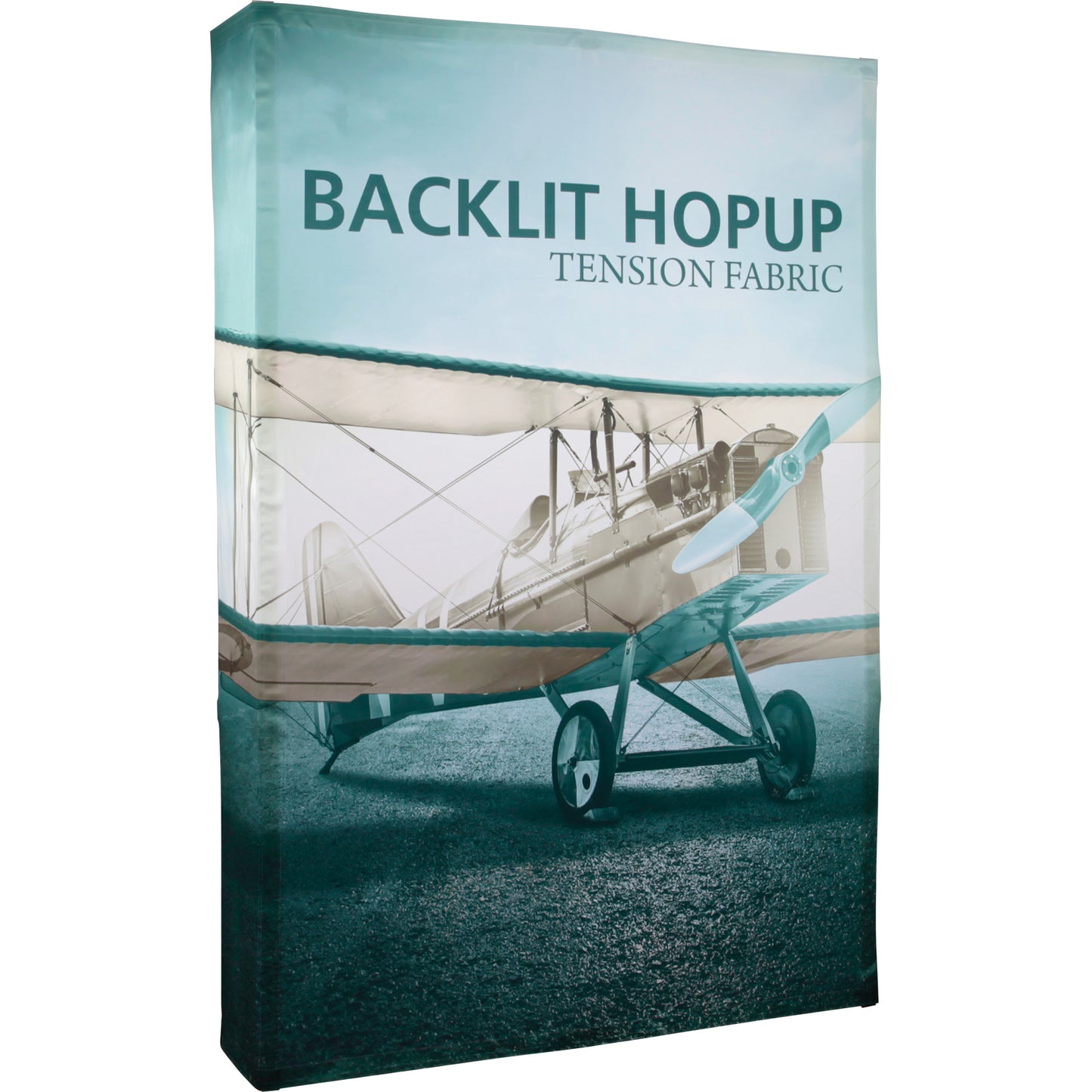 Hopup™ Tabletop Display, Straight · 5′w × 5′h (BACKLIT)