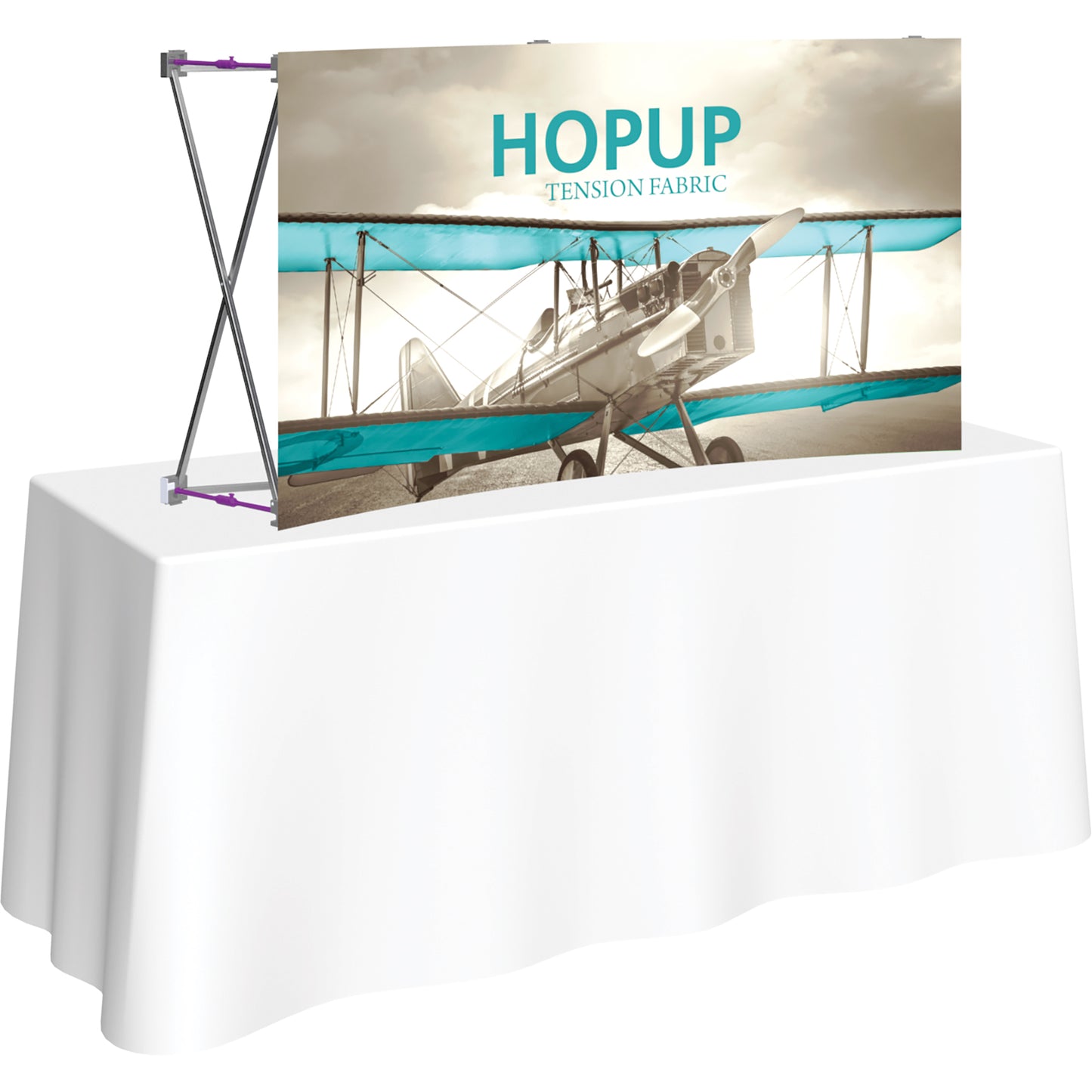 Hopup™ Tabletop Display, Curved · 5½′w × 2½′h