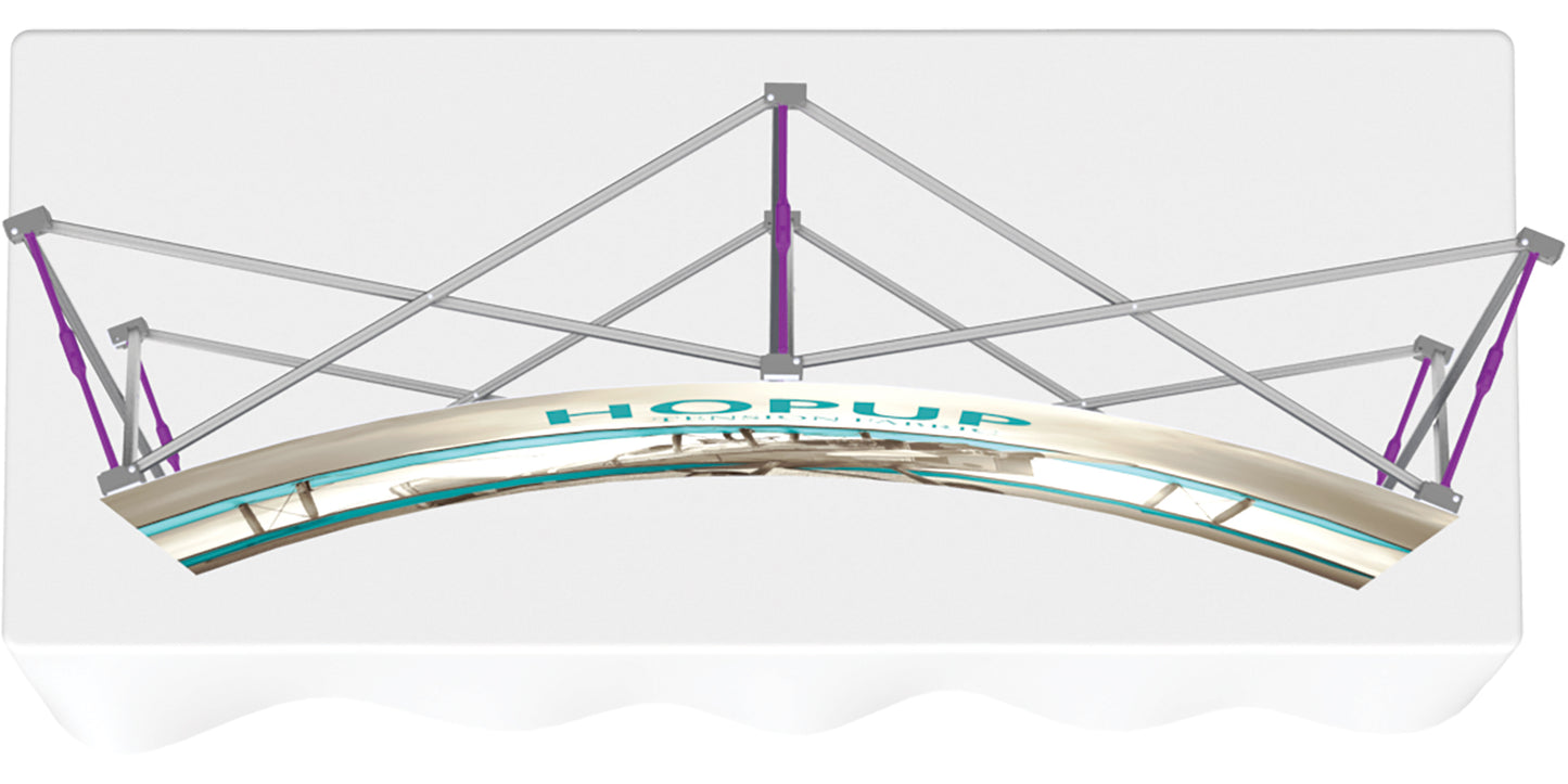 Hopup™ Tabletop Display, Curved · 5½′w × 2½′h