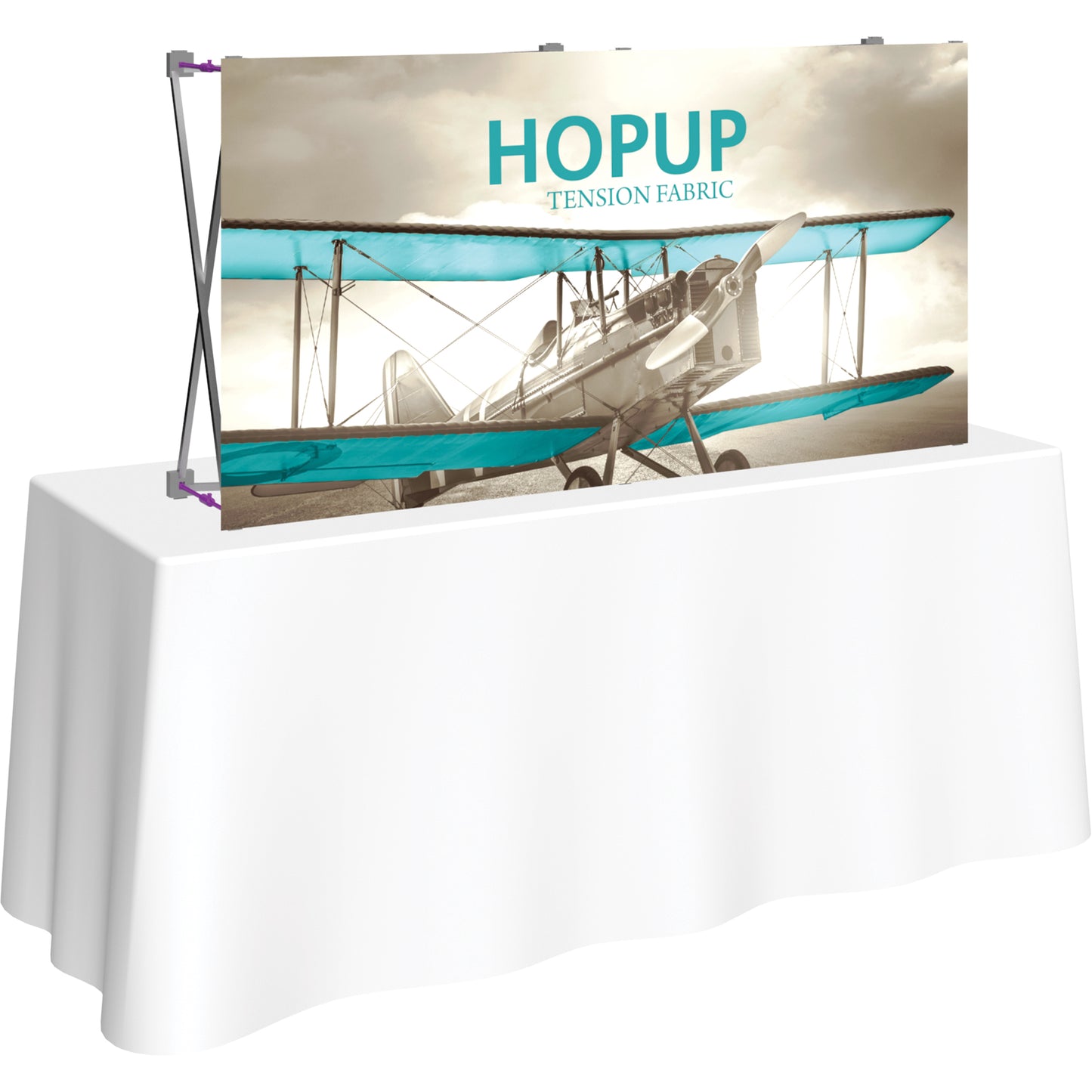 Hopup™ Tabletop Display, Straight · 5′w × 2½′h